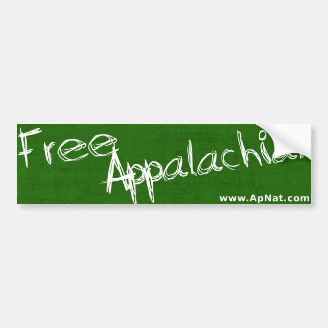 Autocollant De Voiture Appalachia libre !  Bumpersticker (Devant)