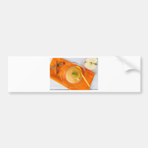 Autocollant De Voiture Applesauce à la cannelle et cuillère orange