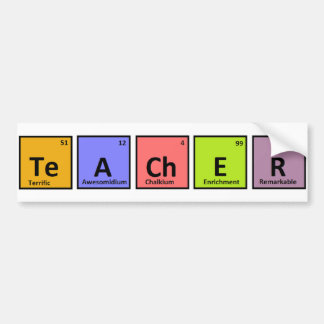 Autocollant De Voiture Appréciation de professeur de Tableau périodique