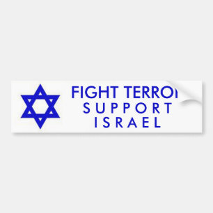 Autocollant De Voiture Appui Israël de terreur de combat