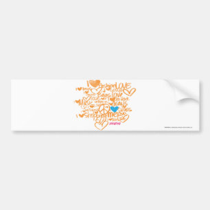 Autocollant De Voiture Aqua/orange de graffiti