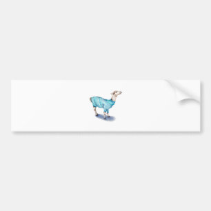 Autocollant De Voiture Aquarelle Llama en bleu Sweat