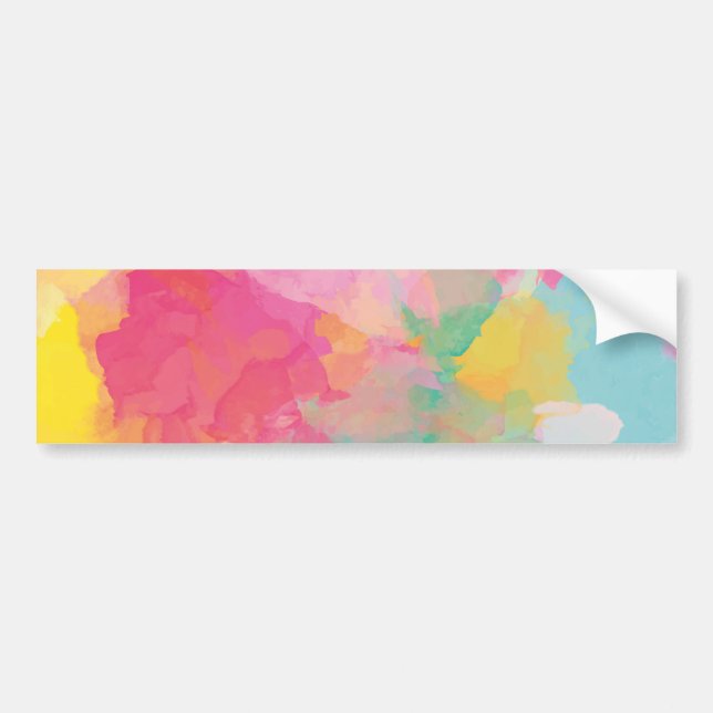 Autocollant De Voiture Aquarelles Pastel (Devant)
