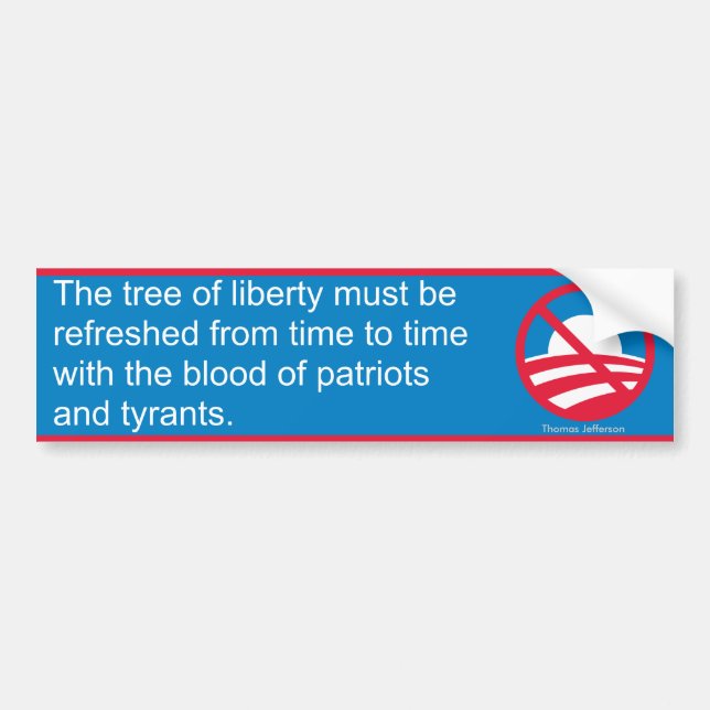 Autocollant De Voiture Arbre de la liberté (Jefferson) (Devant)