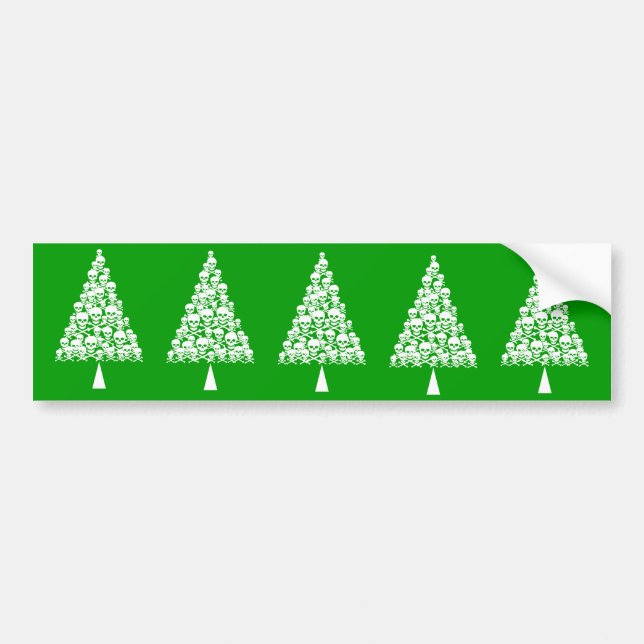 Autocollant De Voiture Arbre de Noël de la peau blanche (Devant)