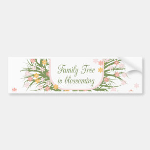 Autocollant De Voiture Arbre familial en floraison