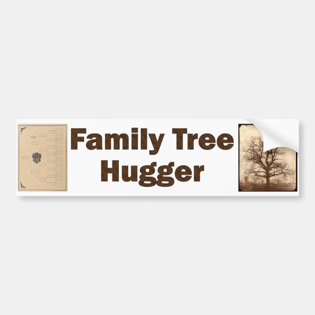Autocollant De Voiture Arbre généalogique Hugger (Devant)