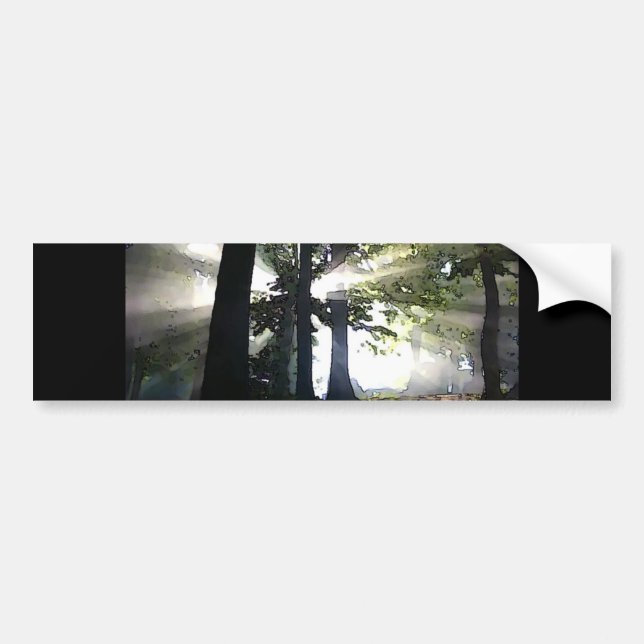 Autocollant De Voiture Arbres Abstraits (Devant)