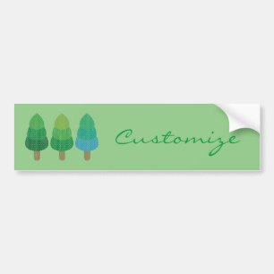Autocollant De Voiture Arbres verts boisés Thunder_Cove