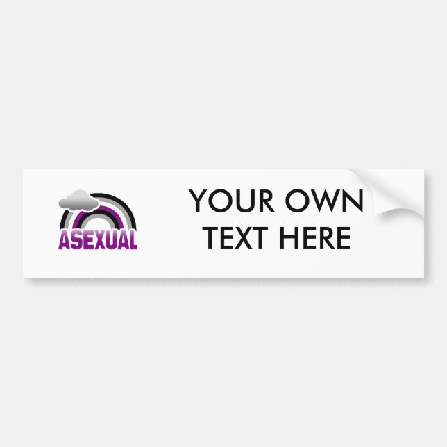 AUTOCOLLANT DE VOITURE ARC-EN-CIEL ASEXUEL (Devant)
