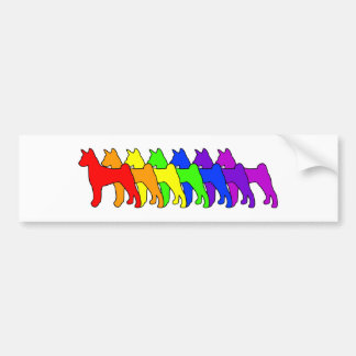 Autocollant De Voiture Arc-en-ciel Basenji