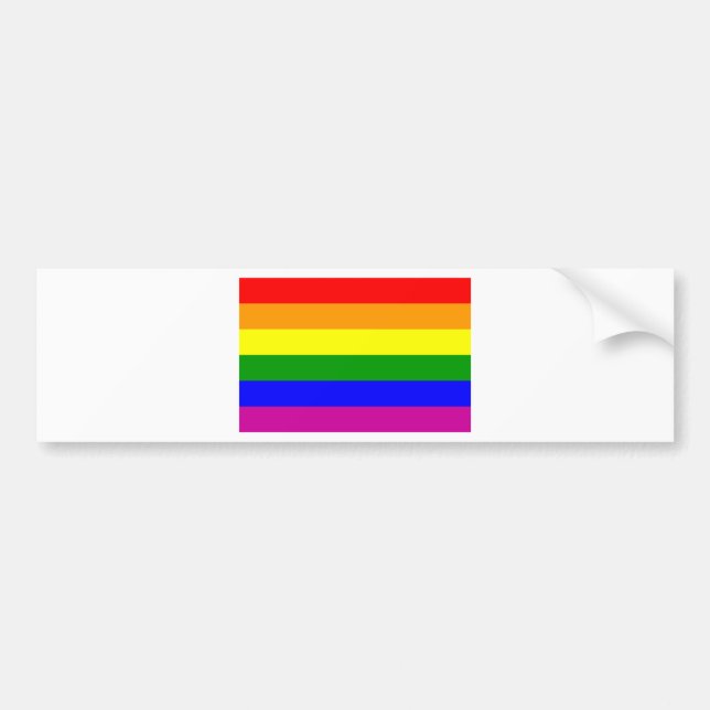 Autocollant De Voiture Arc-en-ciel de gay pride (Devant)