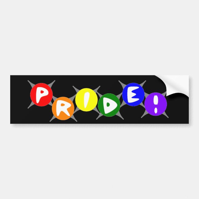 Autocollant De Voiture Arc-en-ciel de gay pride (Devant)