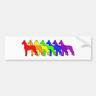 Autocollant De Voiture Arc-en-ciel great dane
