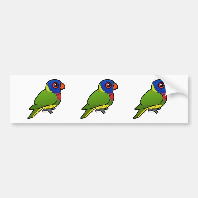 Autocollant De Voiture Arc-en-ciel Lorikeet de Birdorable (Devant)