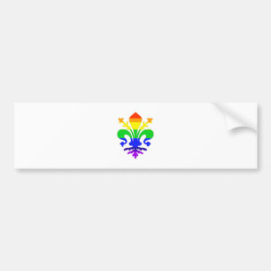 Autocollant De Voiture Arc-en-ciel stylisé Fleur de Lis