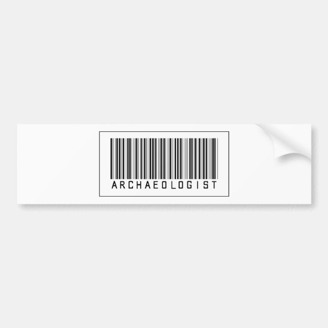 Autocollant De Voiture Archéologue de code barres (Devant)