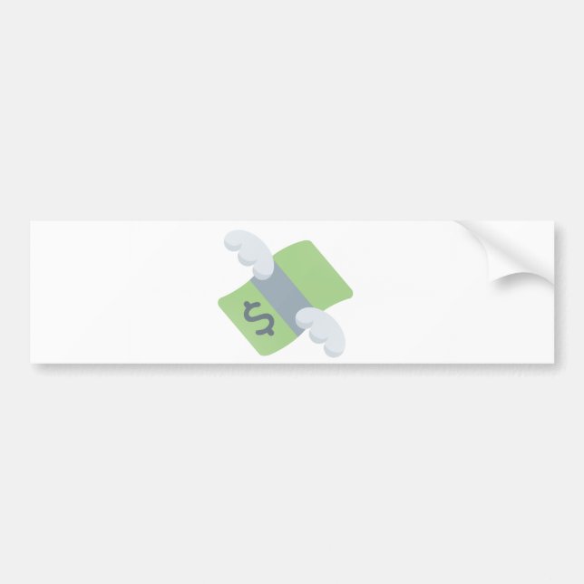 Autocollant De Voiture argent volant émoji (Devant)