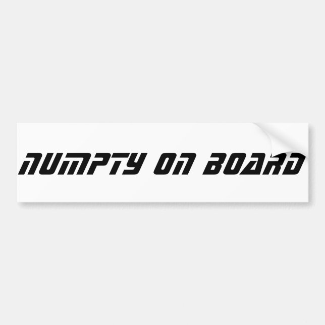 Autocollant De Voiture Argot écossais drôle, Numpty (Devant)