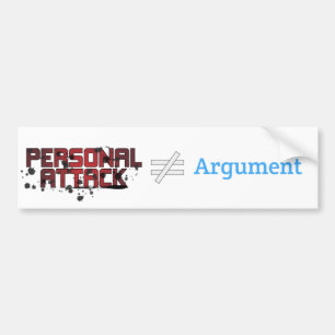 Autocollant De Voiture Argument de ≠ d'attaque personnelle