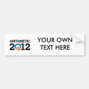AUTOCOLLANT DE VOITURE ARITHMÉTIQUE AVEC OBAMA - .PNG