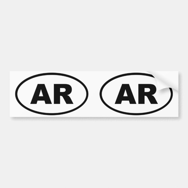 Autocollant De Voiture Arkansas AR ovale (Devant)