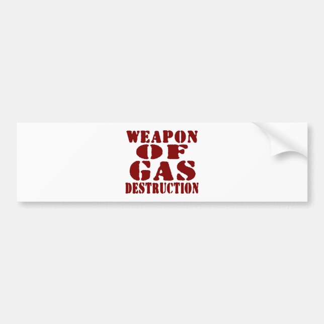 Autocollant De Voiture Arme De Destruction Du Gaz (Devant)
