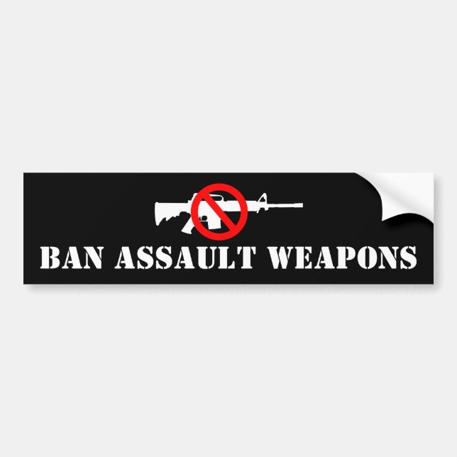 Autocollant De Voiture Armes d'assaut d'interdiction (Devant)