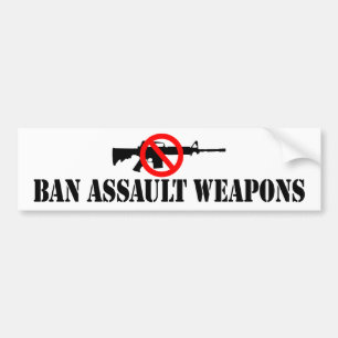 Autocollant De Voiture Armes d'assaut d'interdiction