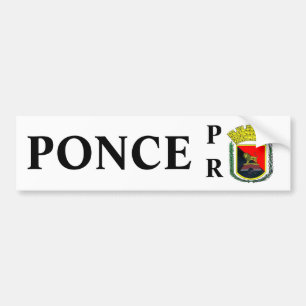 Autocollant De Voiture Armoiries de Ponce, Porto Rico