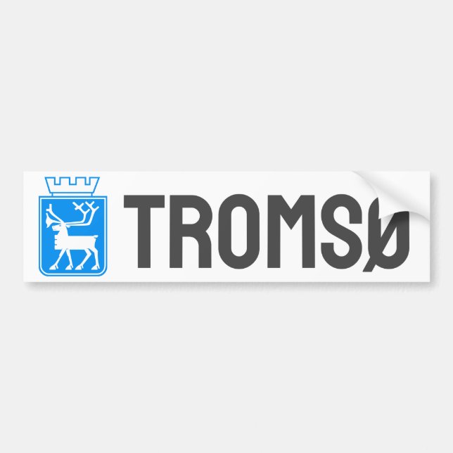 Autocollant De Voiture Armoiries de Tromsø, NORVÈGE (Devant)
