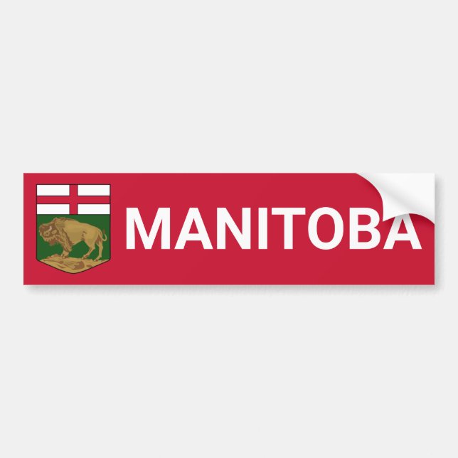 Autocollant De Voiture Armoiries du Manitoba - CANADA (Devant)