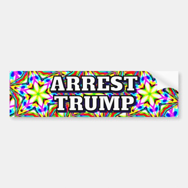 Autocollant De Voiture ARREST TRUMP (you may change the words) (Devant)