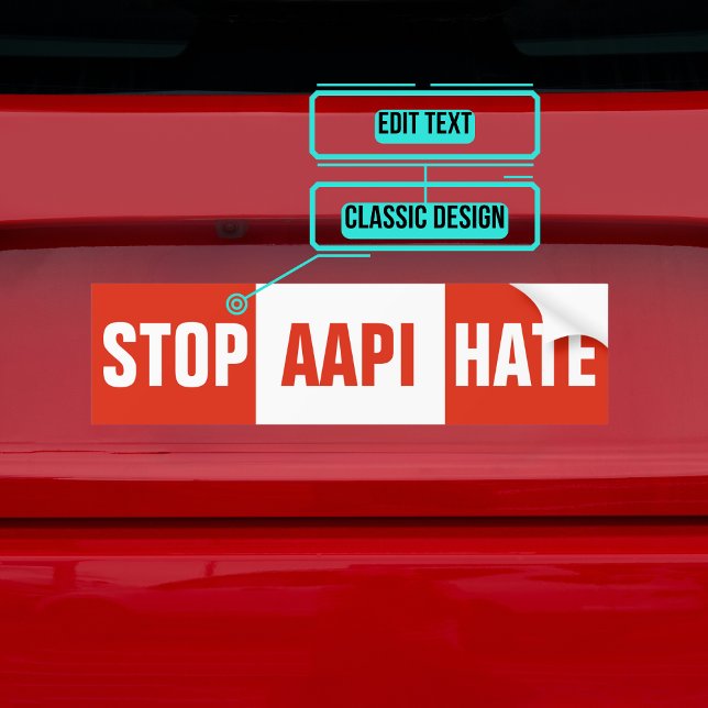 Autocollant De Voiture Arrêt AAPI Asian Hate Bumper Sticker (Please enjoy our design and see the others in the collection.)