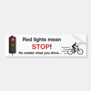 Autocollant De Voiture Arrêt de moyen de lumières rouges !