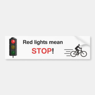 Autocollant De Voiture Arrêt de moyen de lumières rouges !