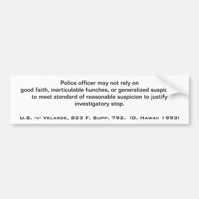 Autocollant De Voiture Arrêt du trafic (Devant)