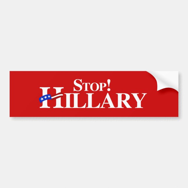 Autocollant De Voiture Arrêt Hillary - blanc - .png (Devant)