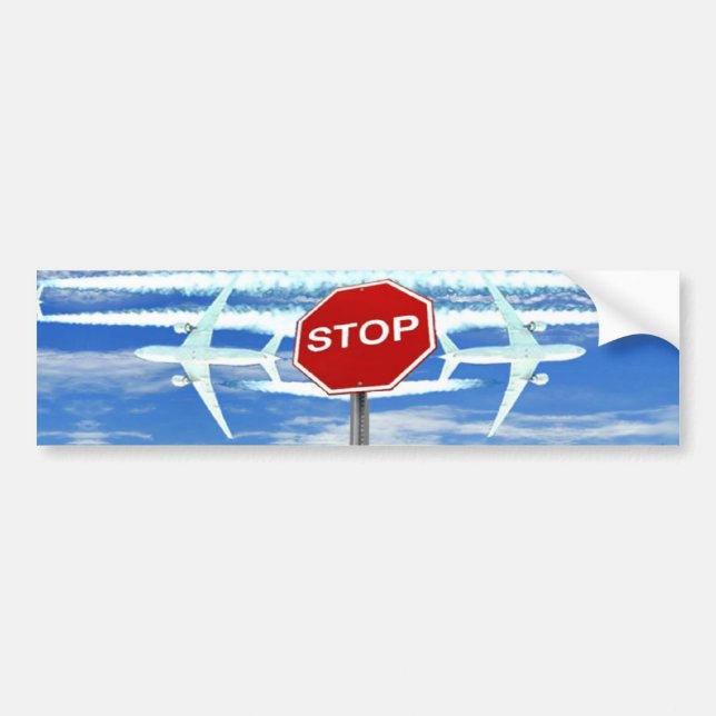Autocollant De Voiture Arrêt original Chemtrails (Devant)