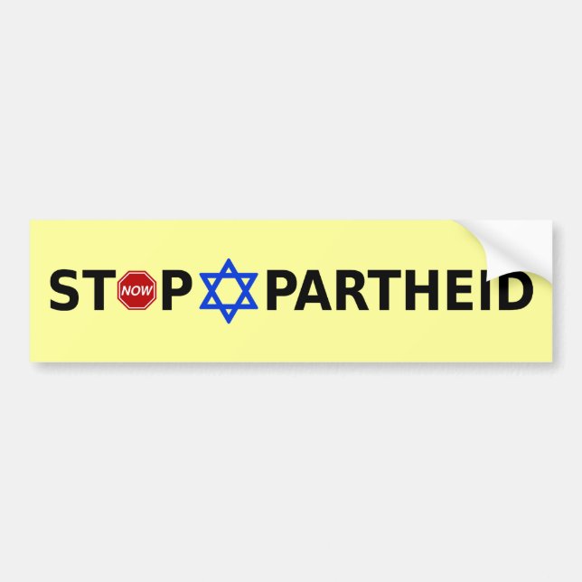 Autocollant De Voiture Arrêter l'apartheid (Devant)