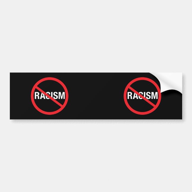 Autocollant De Voiture Arrêter le racisme (Devant)