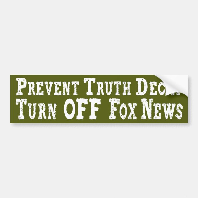 Autocollant De Voiture Arrêtez Fox News (Devant)