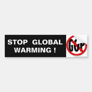 AUTOCOLLANT DE VOITURE ARRÊTEZ LE RÉCHAUFFEMENT CLIMATIQUE !