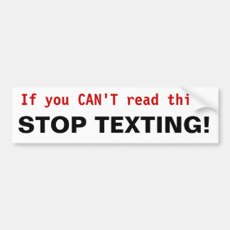 Autocollant De Voiture ARRÊTEZ LE SERVICE DE MINI-MESSAGES ! Adhésif pour
