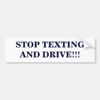 Autocollant De Voiture "Arrêtez le service de mini-messages et conduisez"