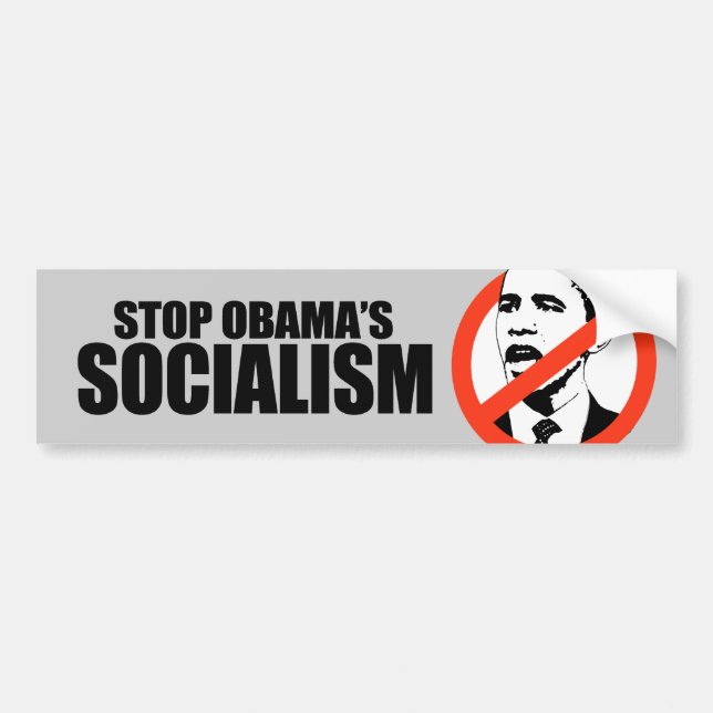 AUTOCOLLANT DE VOITURE ARRÊTEZ LE SOCIALISME D'OBAMA (Devant)