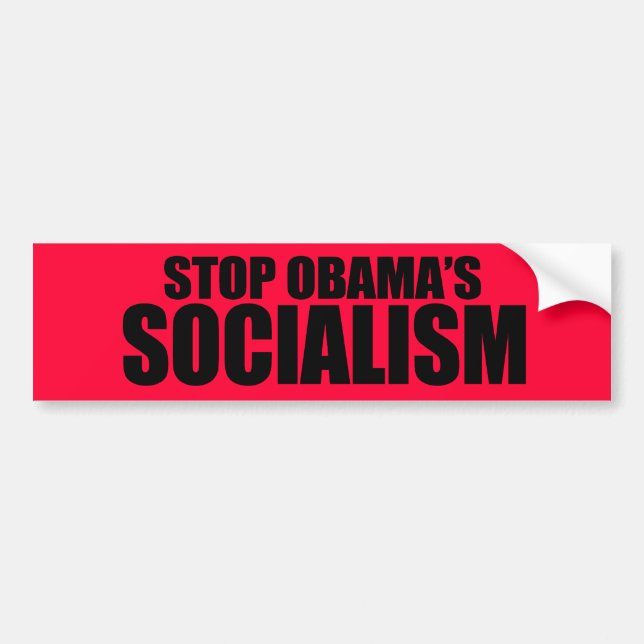 AUTOCOLLANT DE VOITURE ARRÊTEZ LE SOCIALISME D'OBAMA (Devant)