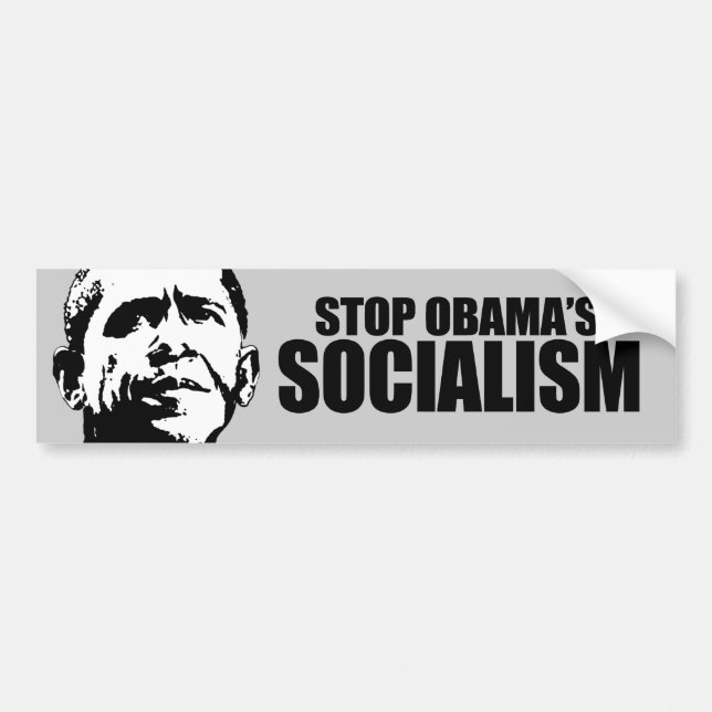 AUTOCOLLANT DE VOITURE ARRÊTEZ LE SOCIALISME D'OBAMA (Devant)