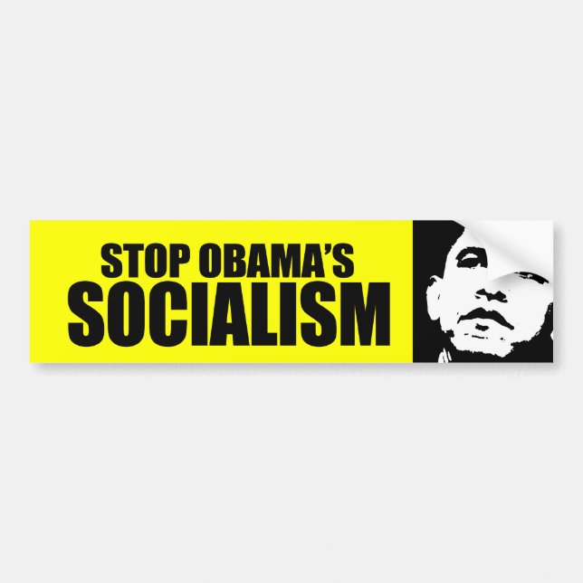 AUTOCOLLANT DE VOITURE ARRÊTEZ LE SOCIALISME D'OBAMA (Devant)