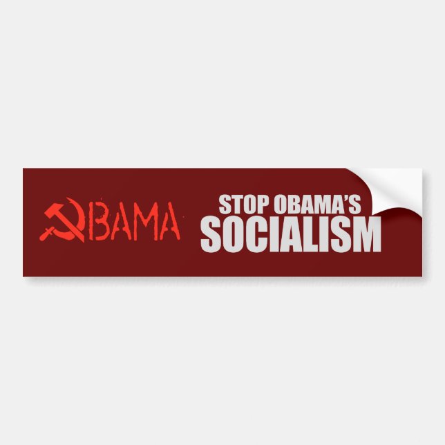 Autocollant De Voiture ARRÊTEZ le T-shirt de SOCIALISME d'OBAMA (Devant)